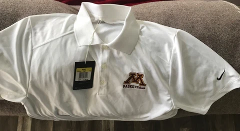 Minnesota Gophers Basketball Nike Men’s Small Polo Golf Shirt New Dry Fit Cover