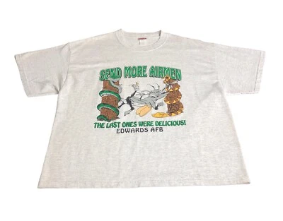 Camisa De Colección Fuerza Aérea de Estados Unidos Hombres XL Edwards AFB Enviar Más Aviadores Soffee Años 90 Gráfico Foto 1 de 4