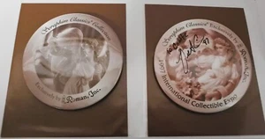 Seraphim Classics Collection 1997 by Roman Inc. Pin Back Buttons Signed Lot of 2 - Picture 1 of 2