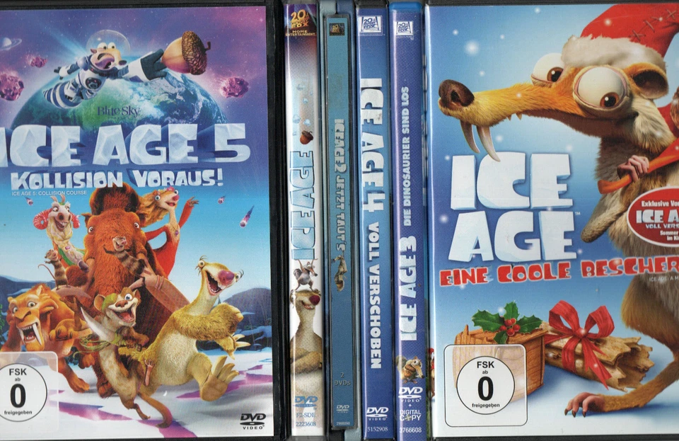 Ice Age 1-5 - 1+2+3+4+5 - die ersten fünf Filme + Eine coole Bescherung 7 DVDs - Bild 1 von 1
