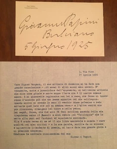 Biglietto autografo di Giovanni Papini - Picture 1 of 1
