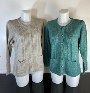Ladies Ex Honor Millburn Cable Knit Cardigan Size 10-12 14-16 18-20 22-24 - Picture 1 of 9