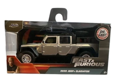 Fast & Furious 2020 吉普角斗士 1: 32 比例压铸汽车 Jada 灰色银色 — 第 1/4 张图片