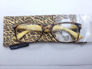 Foster Grant Chiara Gold Leopard Reading Glasses +Case Choose Strength - Afbeelding 1 van 4