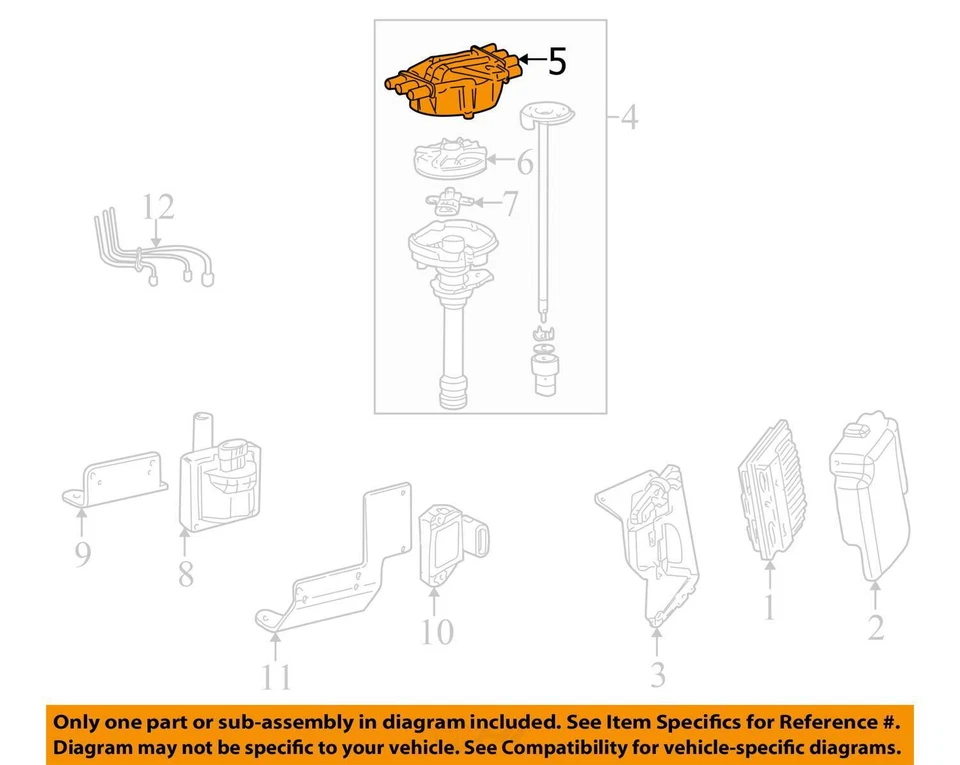 GM OEM 84-07 Astro Electrical Ignition System-Cap 10452458 - Image 1 of 2