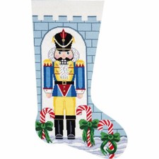 Alice Peterson Deluxe Large Needlepoint Stocking Kit - Nutcracker Soldier