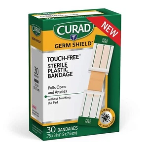 Curad Germ Shield Touch-Free Adhesive Bandage 30 pack - Picture 1 of 6