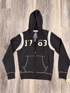 American Rag Cie Zip Up Hoodie Sweatshirt Mens Medium Navy Blue Embroidered - Picture 1 of 7