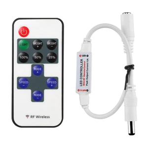 LE Mini Fernbedinung für einzige Farbe LED Streifen Licht, RF Dimmer für 12V DC - Bild 1 von 6