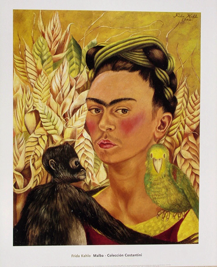 Frida Kahlo•Autorretrato con mono y loro 1942•Impresión 20x24 Foto 1 de 1