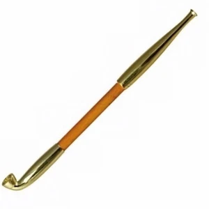 Japan EDO SAMURAI Kiseru Pfeife Smoking Pipe Japanese (Color Wood + Gold 20cm) - Bild 1 von 2