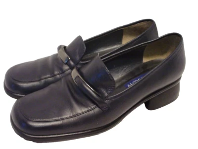 KAREN SCOTT NAVY BLUE LEATHER LOAFERS WOMENS 5.5  - Изображение 1 из 4