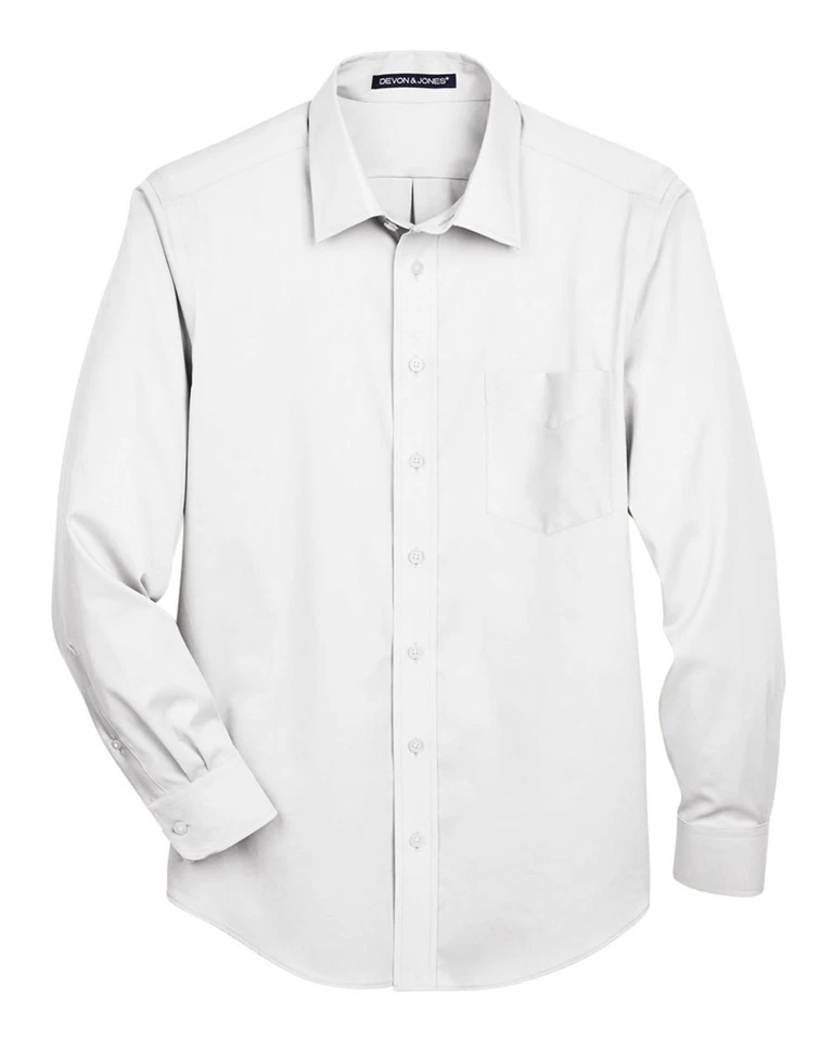 Devon & Jones DG530T Men's Tall Crown Collection Solid Stretch Woven Dress Shirt - Image 1 of 1