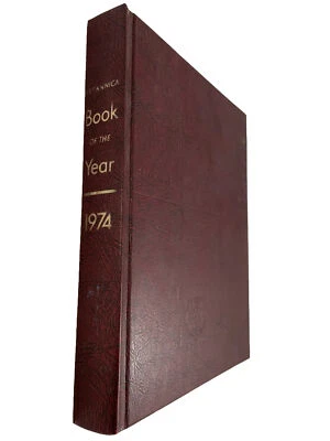 Encyclopedia Britannica Book Of The Year 1974 Hardcover Events from 1973 Leather Foto 1 de 4