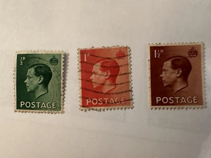 GREAT BRITAIN Stamps  Scott #230-232  !/2d, 1d,1 1/2 d USED (1936) - Picture 1 of 2