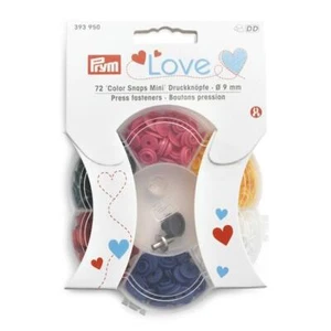 Prym Love ⌀ 9mm 'Mini' Color Snaps Press Fasteners 72 sets & Tools 393950 - Picture 1 of 2