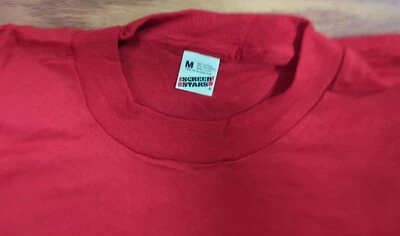 Vintage 80s Screen Stars Red Size Men's Size M USA   - Image 1 of 4