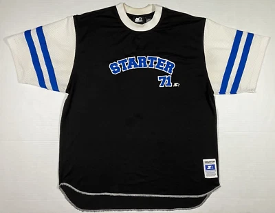 Starter 71 Jersey Vintage Shirt Black White Short Sleeves Mens Size XL - Image 1 of 4