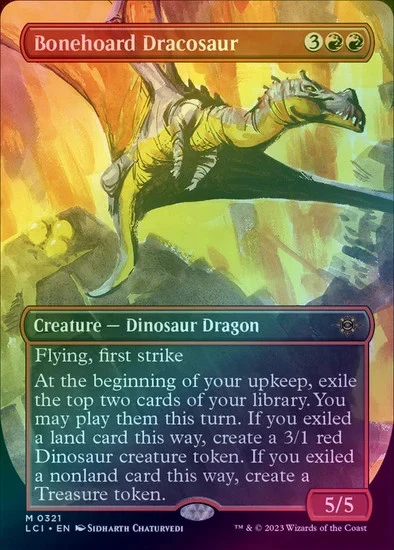 Bonehoard Dracosaur - Borderless (Foil) (LCI) The Lost Caverns of Ixalan - NM - Image 1 of 1