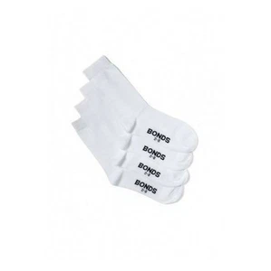 Bonds Boys Girls 4 Pairs Crew School Cotton Socks Kids White - Picture 1 of 2