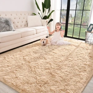 Super Soft Shaggy Rug for Bedroom, 8x10 Feet Fluffy Carpet for Living Room, F... - Picture 1 of 8