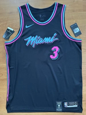 Dwyane Wade Authentic (Vaporknit) Miami Heat Vice Nights Jersey (Size 52 / XL) - Image 1 of 4