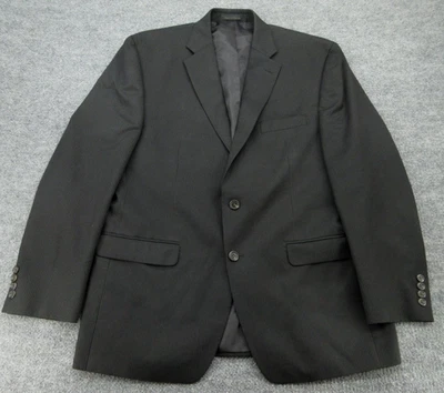 Chaqueta Blazer Chaps Para Hombre 44R Gris Rayas Dos Botones Muesca Solapa Abrigo Deportivo Foto 1 de 4