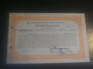 Falstaff Corporation 1933 stock 8 acciones certificado St. Louis Brewing - Imagen 1 de 5