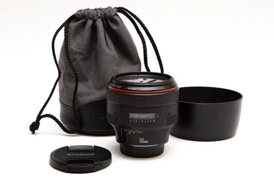 Canon EF 50mm 50 f/1.0L f/1.0 f1.0L f1.0 L USM * RARO * Lindo Estado! - Imagem 1 de 4