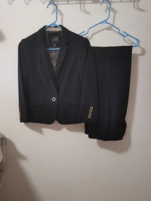 Conjuntos de traje blazer y pantalón The Limited XS 2 botones dorados negros de alta calidad Foto 1 de 4