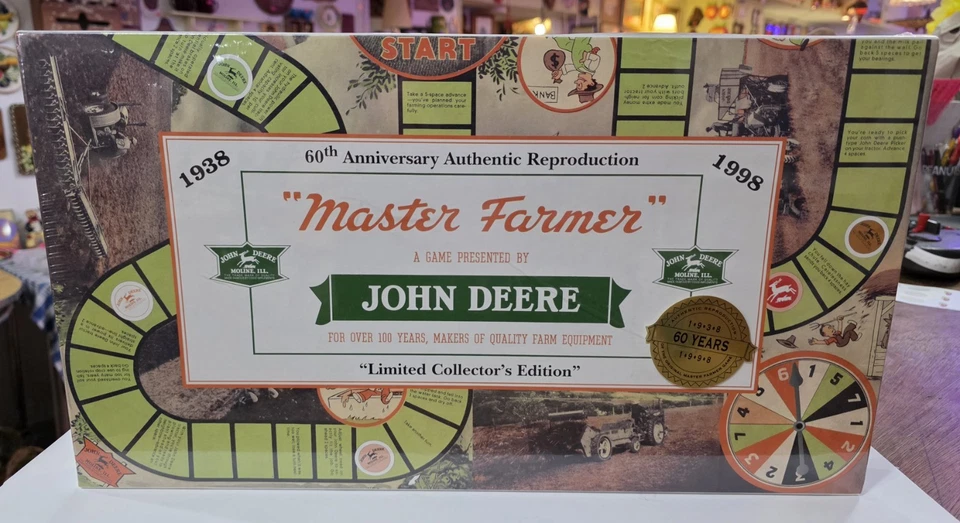 Jogo de tabuleiro lacrado John Deere Master Farmer edição de 60 anos - Imagem 1 de 4