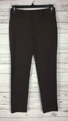 Michael Kors Women’s Brown Flat Front Stretch Knit Ankle Pants Size 4 - Image 1 of 4