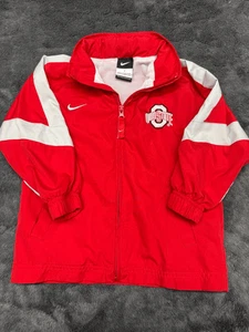 Nike Ohio State Boys Size 4 Rain Jacket with Hood that folds on collar. - Picture 1 of 4