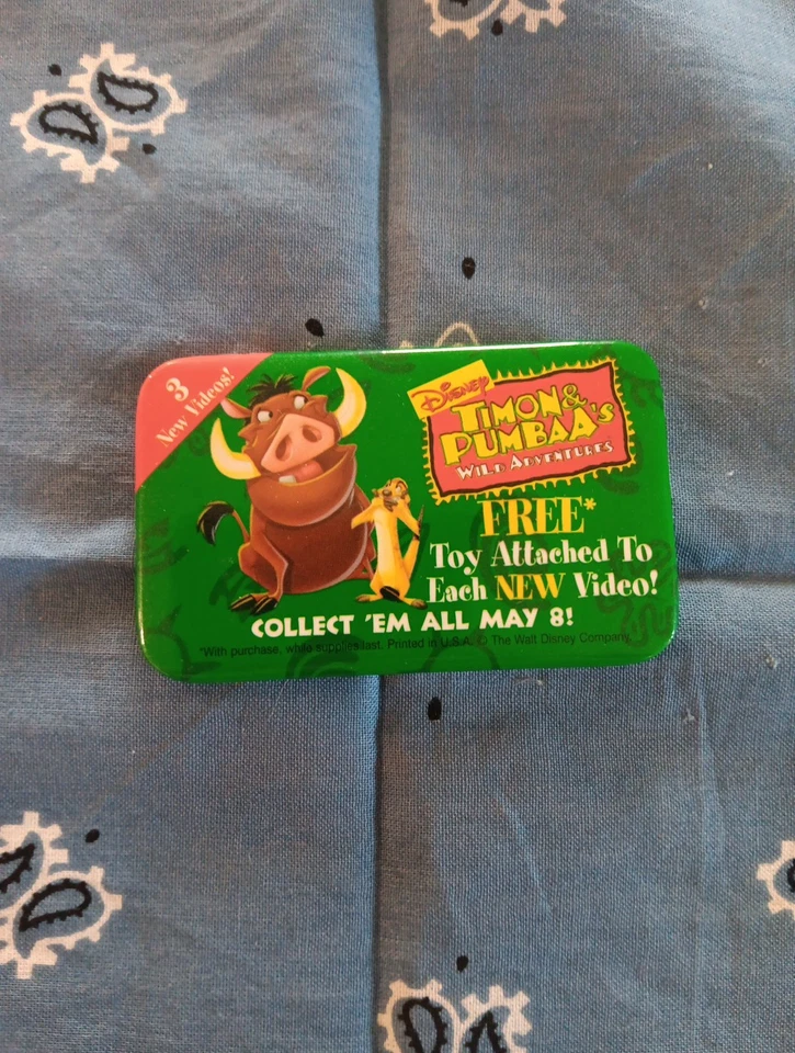 Vintage Timon & Pumbaa's Wild Adventures Free toy Promotional Movie Pin Disney - Image 1 of 4