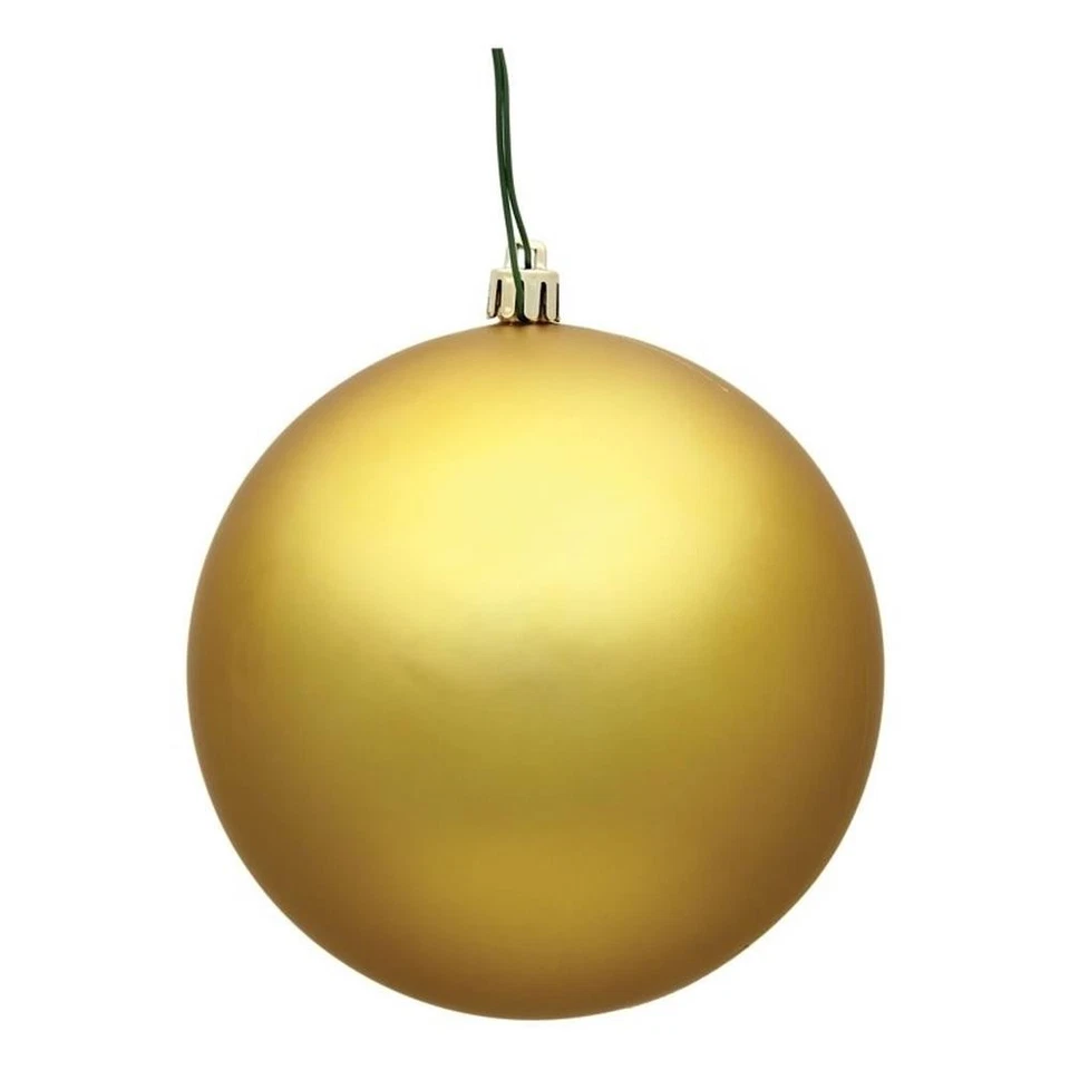Adorno bola plástico contemporáneo Vickerman 12" en oro mate Foto 1 de 1