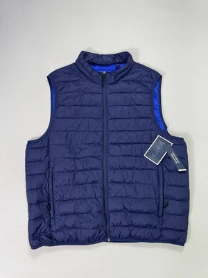 Chaleco acolchado Club Room Performance para hombre chaqueta 2XL azul empaquetable nuevo con etiquetas cálido Foto 1 de 4