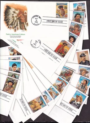 1994 Legends of the West Sc 2869 full set on 20 Fleetwood cachets Laramie WY - Image 1 of 3