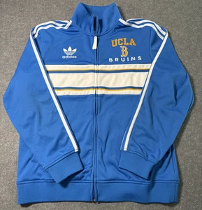 Vintage UCLA BRUINS Adidas Men's Size L Large Full Zip Track Jacket Blue - Picture 1 of 9