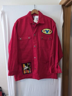Chaqueta Jean Roja Mickey Mouse Disney Company De Colección Rara Grande Etiqueta Inventario Muerto Foto 1 de 4
