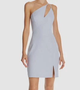 BCBGMAXAZRIA One-Shoulder Bodycon Dress Women's Size 2 Blue Preppy Chic NWT $248 - Picture 1 of 5