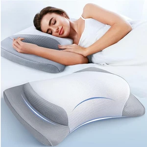 Elevate Sleeping Cervical Neck Pillow for Pain Relief, Healthy Spine Restore Mem - Picture 1 of 6