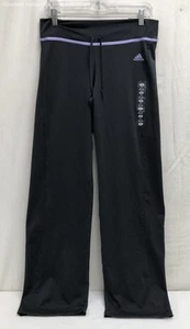 NWT Women's Adidas Grey & Purple Flared Wide Leg Athletic Pants Size Medium - Picture 1 of 6