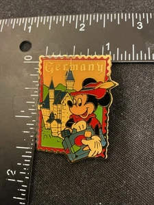 Germany Epcot Mickey Mouse Stamp Enamel Pin Book Germany Disney Vintage Vtg 90s - Picture 1 of 7