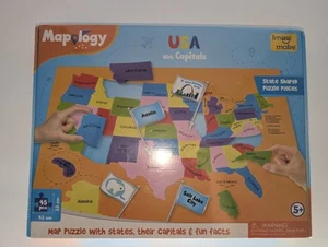 Mapology USA Staaten mit ihren Hauptstädten, lustiges Puzzle, Alter 5+ Imagi Make - Bild 1 von 8