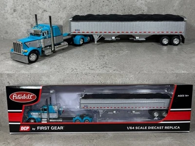 Peterbilt 379 1/64 con remolque Wilson grano turquesa/plateado DCP por primera marcha Foto 1 de 4