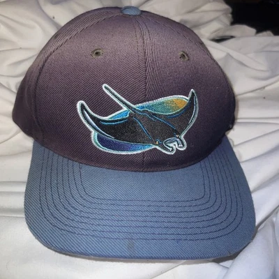 Vintage Tampa Bay Devil Rays New Era Pro Model Snapback Hat Cap MLB Purple Black - Image 1 of 4