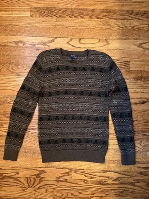 Suéter POLO RALPH LAUREN Gamuza Parche en el Codo Calavera Tejido Talla L Juvenil 14-16 Foto 1 de 4