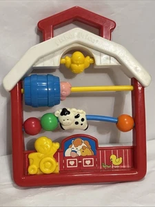 Fisher Price Vtg Discovery Beads Farmhouse 1991 Baby Rattle Activity Toy Slide - Picture 1 of 4