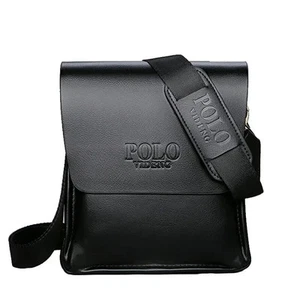 Men's Messenger Bag Leather Polo Crossbody Handbags Shoulder Travel Bags UK - Picture 1 of 10