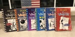 Diary of a Wimpy Kid #1, 2, 12, 13, 14 & 17 LOT Paperback - Picture 1 of 2